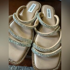 Steve Madden Starie Rhinestone Open toe sandal 6.5